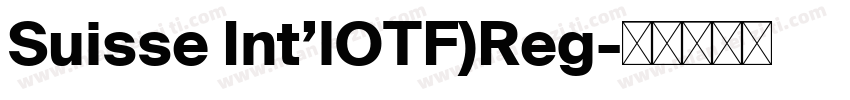 Suisse Int’lOTF)Reg字体转换